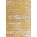 Beau Modern Abstract Distressed Shimmer Soft Textured Flatweave Gold Rug