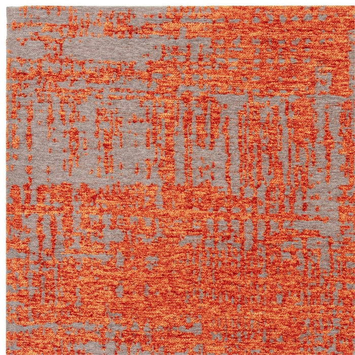 Beau Modern Abstract Distressed Shimmer Soft Textured Flatweave Marmalade Rug