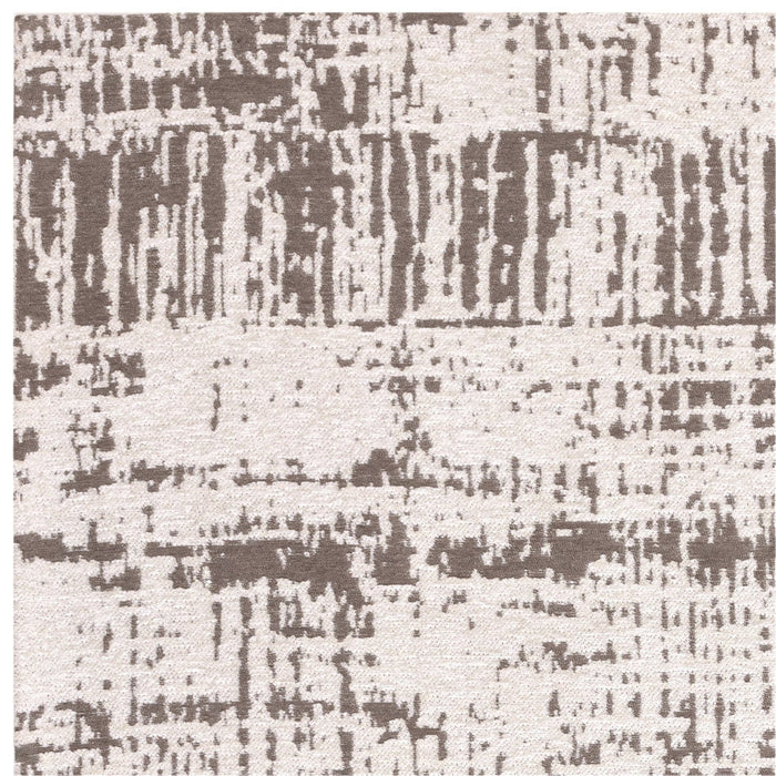 Beau Modern Abstract Distressed Shimmer Soft Textured Flatweave White/Black/Monochrome Rug