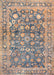 Beautiful Blue Floral Area Rug