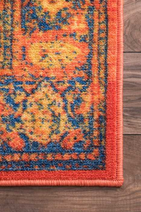 Beguiled Orange Medallion Area Rug 160x230 cm