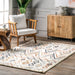 Beige Abstract Crosshatch Area Rug 160x230 cm