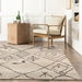 Beige Abstract Design Area Rug for Modern Living Spaces