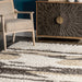 Beige Abstract Shag Rug With Tassels For Modern Spaces