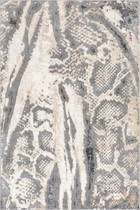 Beige Abstract Snakeskin Area Rug 120x180 cm