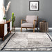 Beige Abstract Stripes Area Rug for Modern Living Room