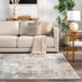 Beige Antique Striped Area Rug 120x180 cm