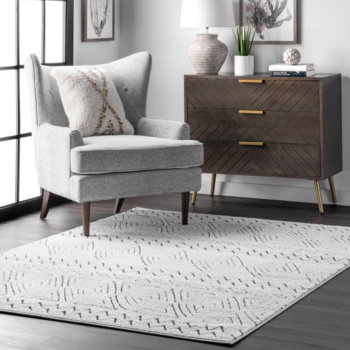 Beige Area Rug with Classic Pattern for Living Room