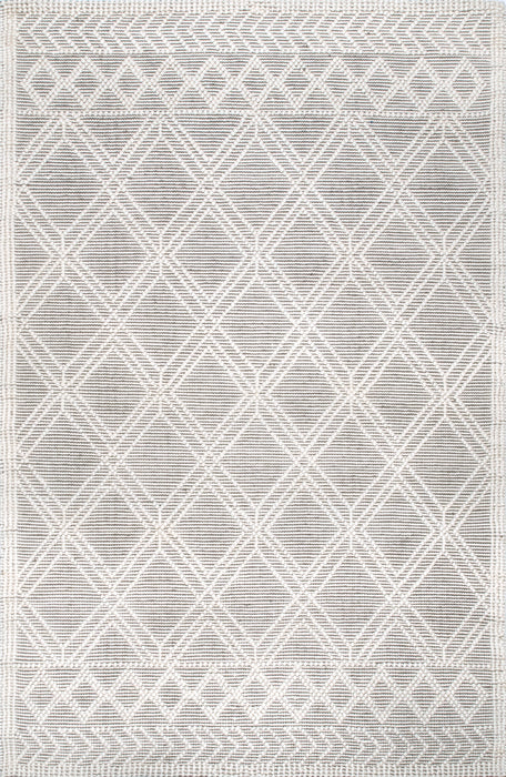 Beige Argyle Trellis Area Rug 120x180 cm