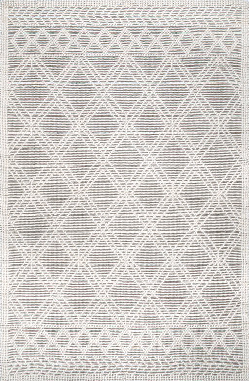 Beige Argyle Trellis Area Rug 120x180 cm