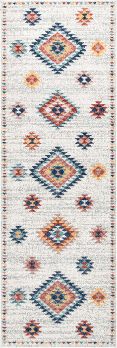 Beige Aztec Diamond Area Rug for Living Room and Bedroom