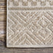 Beige Banded Indoor Outdoor Area Rug 120x180 cm