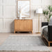 Beige Checkered Area Rug With Tasseled Ends 160x230 cm