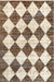 Beige Checkered Fringed Area Rug 120cm x 180cm