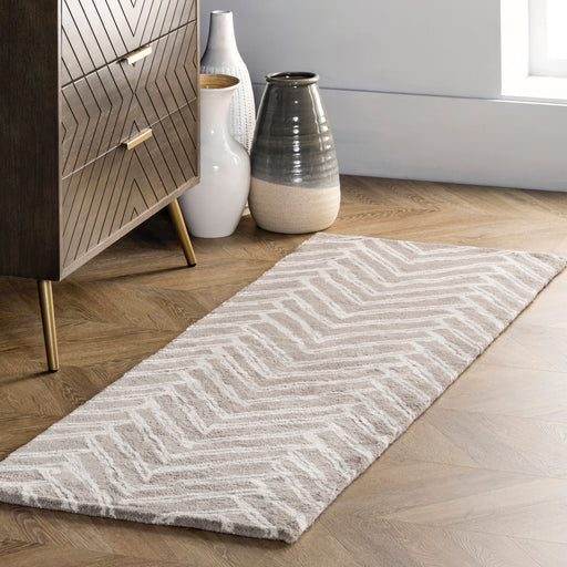 Beige Chevron Area Rug For Living Room And Bedroom