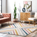 Beige Chevron Area Rug for Home Decor