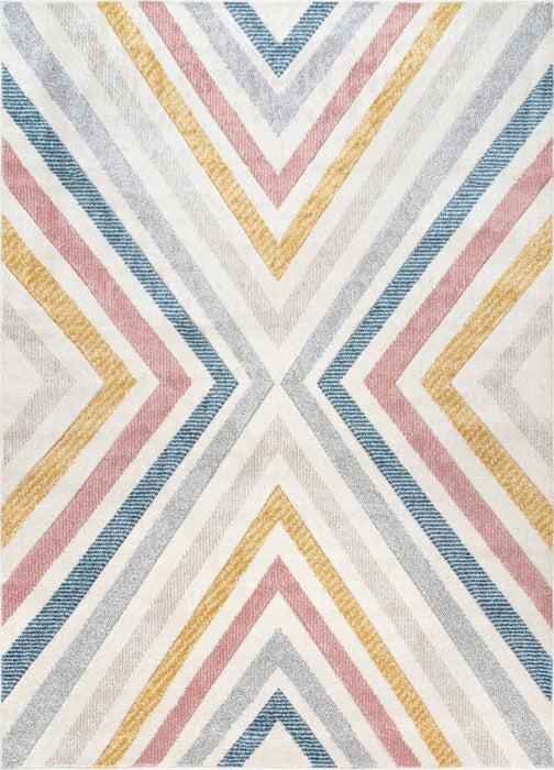 Beige Chevron Area Rug for Home Decor