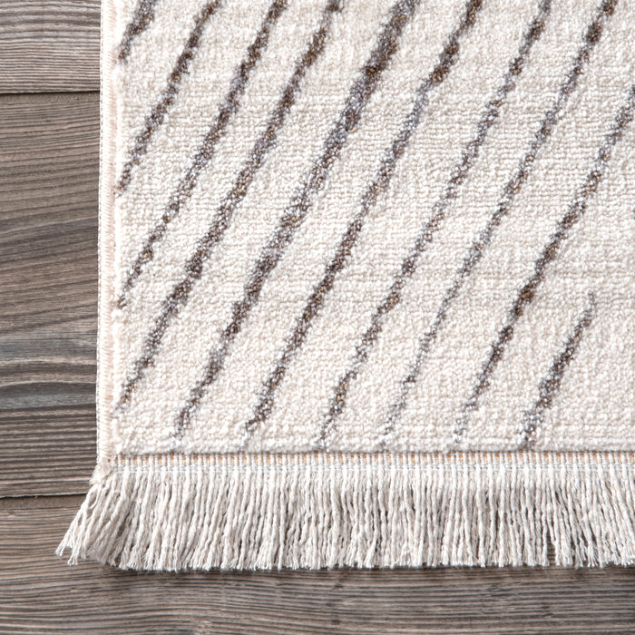 Beige Chevron Pattern Area Rug for Home Decor