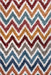 Beige Chevron Shag Area Rug 120x180 cm