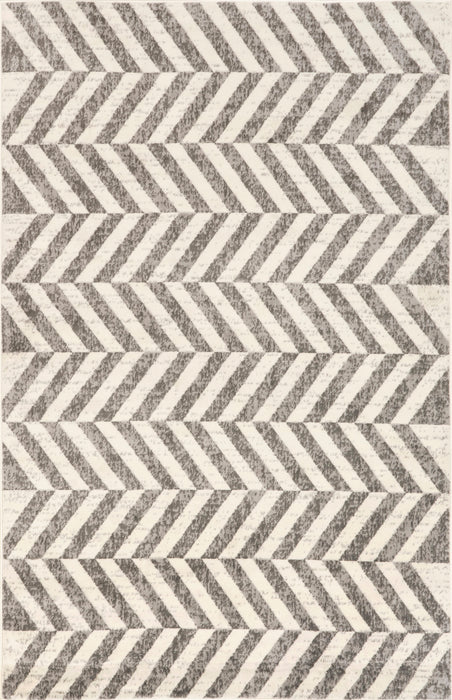 Beige Chevron Stripes Area Rug for Living Room