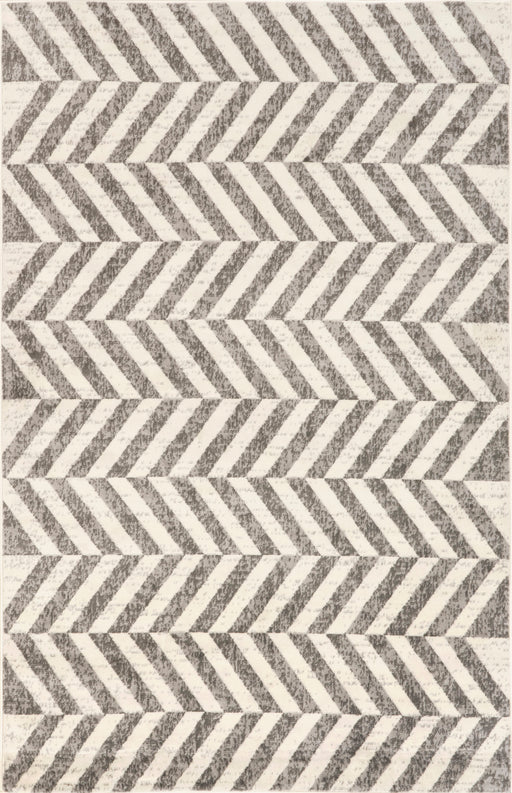 Beige Chevron Stripes Area Rug for Living Room