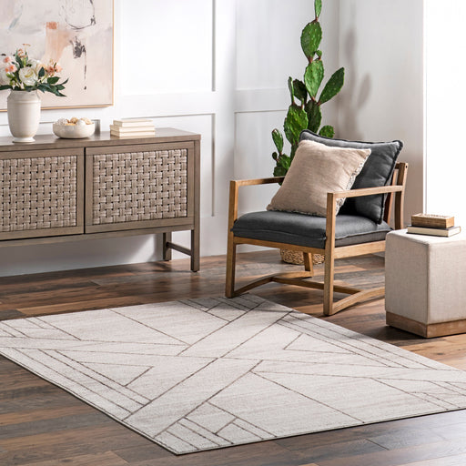 Beige Contemporary Area Rug for Living Room and Bedroom