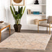 Beige Cotton Trellis Area Rug 160x230 cm