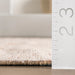 Beige Cotton Trellis Area Rug 160x230 cm