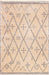 Beige Cotton Trellis Area Rug 160x230 cm