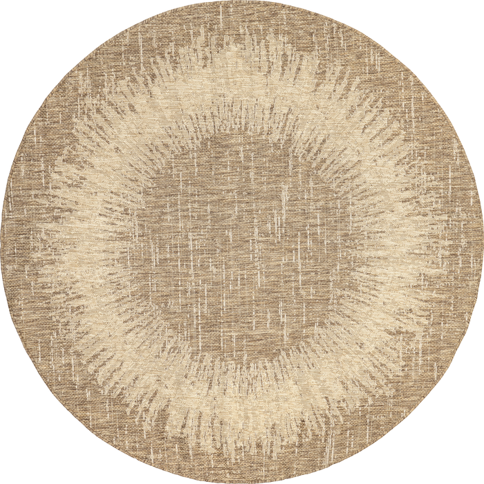 Beige Crosshatch Indoor Outdoor Area Rug 120x180 cm