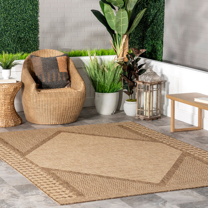 Beige Diamond Area Rug For Indoor Outdoor Spaces