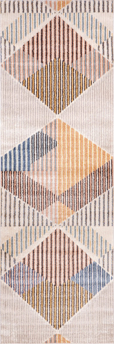 Beige Diamond Collage Area Rug 120x180 cm