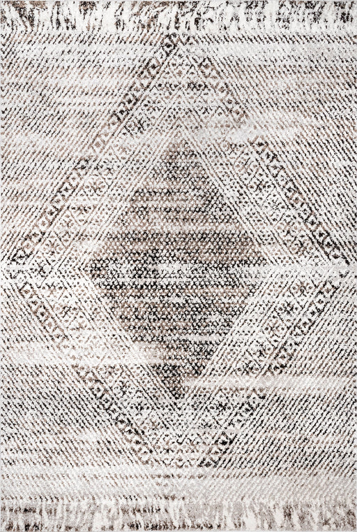 Beige Diamond Distressed Area Rug 50x80 cm