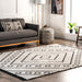 Beige Diamond Fringe Area Rug for Home Decoration