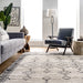 Beige Diamond Pattern Fringed Area Rug 120x180 cm