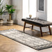 Beige Diamond Pattern Fringed Area Rug 120x180 cm