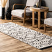 Beige Diamond Pattern Tasseled Area Rug 150x240 cm