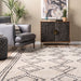 Beige Diamond Pattern Tasseled Area Rug 160x230 cm