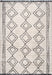 Beige Diamond Pattern Tasseled Area Rug 160x230 cm