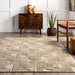 Beige Diamond Striped Area Rug 140x200 cm