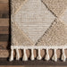 Beige Diamond Tasseled Area Rug 140x200 cm