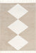 Beige Diamond Tasseled Area Rug 160 x 230 cm