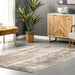 Beige Distressed Abstract Area Rug 160x230 cm