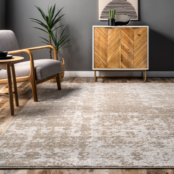 Beige Distressed Mist Area Rug 150cm