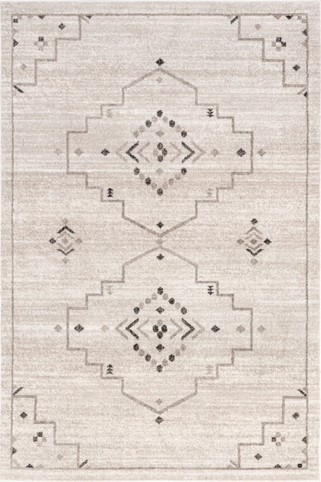 Beige Esther Illustrations Area Rug for Living Room