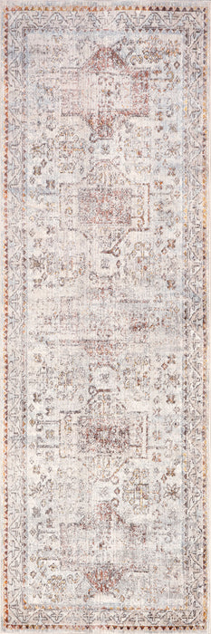 Beige Faded Native Panels Area Rug 160x230 cm