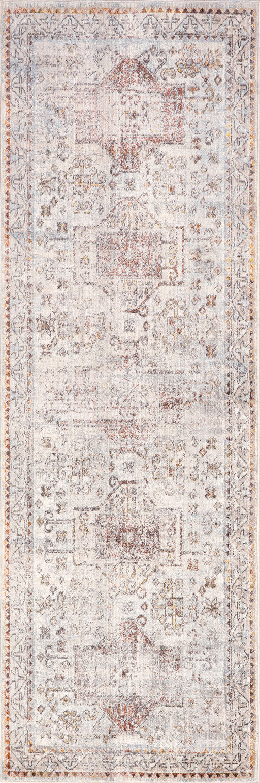 Beige Faded Native Panels Area Rug 160x230 cm