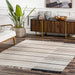 Beige Faded Wool Area Rug for Cozy Living Spaces