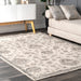 Beige Floral Area Rug 100% Polypropylene 120x180 cm