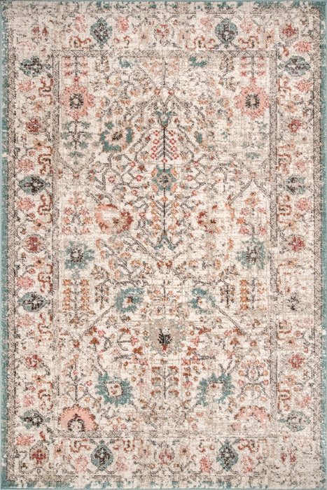 Beige Floral Area Rug for Home Decor 120 cm x 180 cm